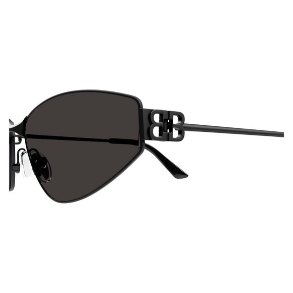 New BALENCIAGA Everyday Black Cat Eye BB0335S 001 Sunglasses Women - Picture 3 of 4